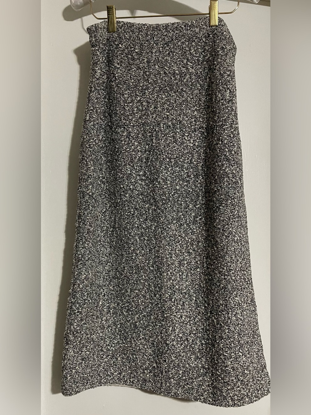 Tory Burch Tweed Midi Skirt Size Medium Elastic Stretch Waist